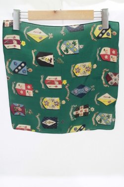 画像2: Jane Marple / Flower Crests Double Scarf  グリーン H-25-06-28-1033-JM-ZA-KB-ZH