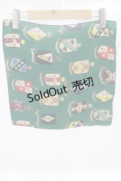 画像2: Jane Marple / Flower Crests Double Scarf  グリーン H-25-06-28-1033-JM-ZA-KB-ZH