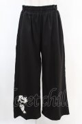 NieR Clothing / 裾刺繍パンツ  黒 H-25-06-28-013-PU-PA-KB-ZH