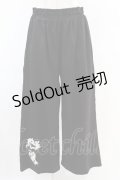 NieR Clothing / 裾刺繍パンツ  黒 H-25-06-28-013-PU-PA-KB-ZH