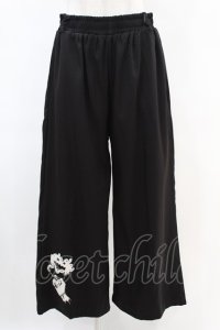 NieR Clothing / 裾刺繍パンツ  黒 H-25-06-28-013-PU-PA-KB-ZH