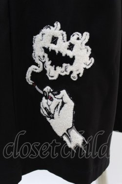 画像3: NieR Clothing / 裾刺繍パンツ  黒 H-25-06-28-013-PU-PA-KB-ZH