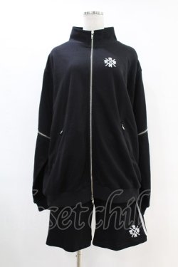 画像1: KRY CLOTHING / 「URAGIRI」ジャージセットアップ  黒×白 H-25-06-28-014-EL-PA-KB-ZH
