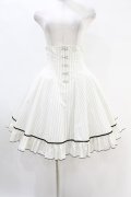 EXCENTRIQUE / Secretaryコルセットスカート S/M ホワイト H-25-06-28-019-EL-SK-KB-ZH