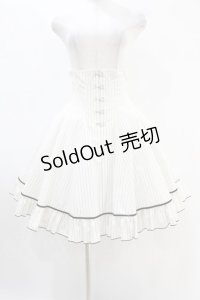 EXCENTRIQUE / Secretaryコルセットスカート S/M ホワイト H-25-06-28-019-EL-SK-KB-ZH
