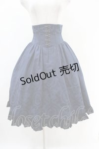 EXCENTRIQUE / 薔薇リース・コルセットスカート S/M ナイトブルー H-25-06-28-021-EL-SK-KB-ZH
