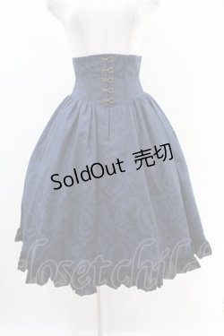 画像1: EXCENTRIQUE / 薔薇リース・コルセットスカート S/M ナイトブルー H-25-06-28-021-EL-SK-KB-ZH
