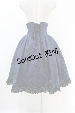 画像2: EXCENTRIQUE / 薔薇リース・コルセットスカート S/M ナイトブルー H-25-06-28-021-EL-SK-KB-ZH