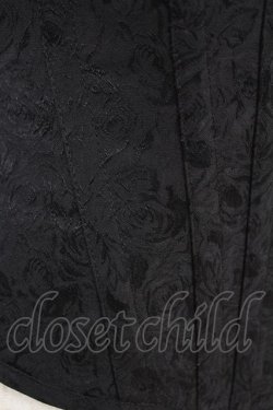 画像4: EXCENTRIQUE / 薔薇ジャガード・アンダーバストコルセット 1 ブラック H-25-06-28-002-EL-ZA-KB-ZH