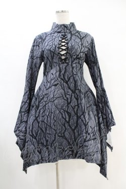 画像1: KILL STAR / Divine Touch Keyhole Dress M グレー H-25-06-28-023-SL-OP-KB-ZH