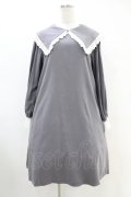 Candy Stripper / FRILL COLLARワンピース S グレー H-25-06-28-024-PU-OP-KB-ZH