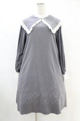 Candy Stripper / FRILL COLLARワンピース S グレー H-25-06-28-024-PU-OP-KB-ZH
