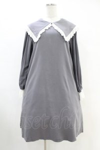 Candy Stripper / FRILL COLLARワンピース S グレー H-25-06-28-024-PU-OP-KB-ZH