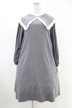 画像1: Candy Stripper / FRILL COLLARワンピース S グレー H-25-06-28-024-PU-OP-KB-ZH