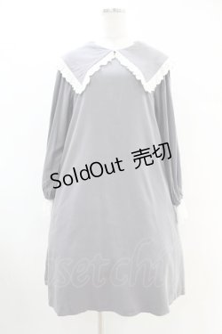 画像1: Candy Stripper / FRILL COLLARワンピース S グレー H-25-06-28-024-PU-OP-KB-ZH