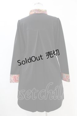 画像2: Despair / 和柄切り替えトラペーズワンピース  紫（菊と組紐） H-25-10-24-043-GO-OP-KB-ZH