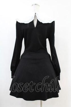 画像2: KILL STAR / Mystra Collar Dress S 黒×白 H-25-06-28-029-SL-OP-KB-ZH