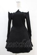 KILL STAR / Mystra Collar Dress S 黒×白 H-25-06-28-030-SL-OP-KB-ZH