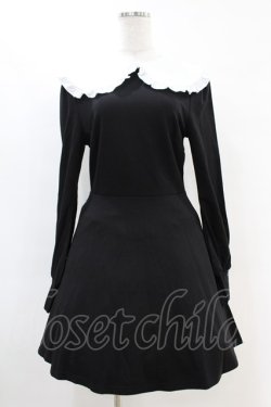 画像1: KILL STAR / Mystra Collar Dress S 黒×白 H-25-06-28-030-SL-OP-KB-ZH