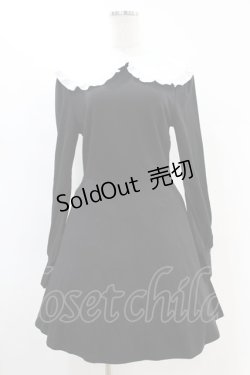 画像1: KILL STAR / Mystra Collar Dress S 黒×白 H-25-06-28-030-SL-OP-KB-ZH