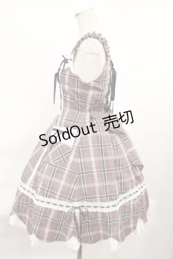 画像2: BABY,THE STARS SHINE BRIGHT / 裾スカラップタータンチェックジャンパースカート Free ブラウン/ネイビー H-25-06-29-004-BA-OP-NS-ZH