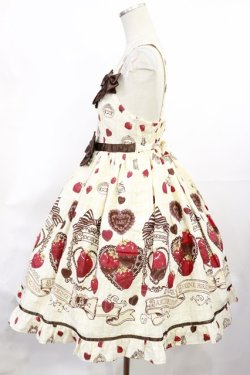 画像2: BABY,THE STARS SHINE BRIGHT / Strawberry Loves Chocolate柄ジャンパースカートIII Free 生成り H-25-06-29-005-BA-OP-NS-ZH
