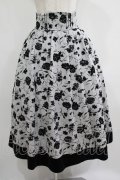 axes femme / フロッキーフラワー柄スカート Free グレー H-25-06-29-1021-AX-SK-NS-ZH