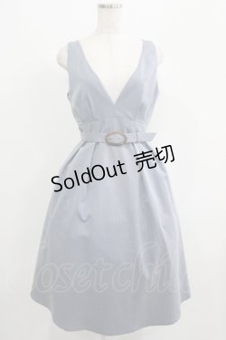 画像1: F&A / べっ甲バックルベルトTRジャンパースカート Free BLUE GRAY H-25-06-29-1023-LO-OP-NS-ZH