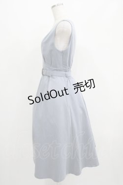 画像2: F&A / べっ甲バックルベルトTRジャンパースカート Free BLUE GRAY H-25-06-29-1023-LO-OP-NS-ZH
