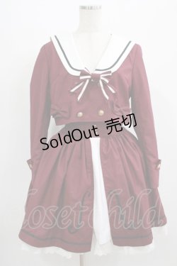 画像1: Pinky Winky（海外ロリータブランド） / バイオリンセット M ボルドー H-25-06-29-1024-PU-JA-NS-ZH