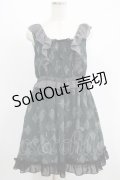 axes femme / アンティーク柄ワンピース M グリーン H-25-06-29-1025-AX-OP-NS-ZH