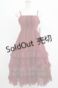 Victorian maiden / シャーリングシフォンロングアンダードレス Free ボルドー H-25-06-29-1028-CL-OP-NS-ZH