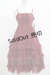 Victorian maiden / シャーリングシフォンロングアンダードレス Free ボルドー H-25-06-29-1028-CL-OP-NS-ZH