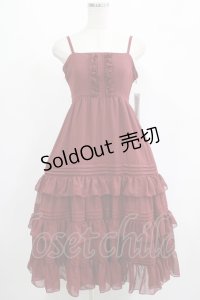 Victorian maiden / シャーリングシフォンロングアンダードレス Free ボルドー H-25-06-29-1028-CL-OP-NS-ZH