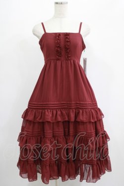 画像1: Victorian maiden / シャーリングシフォンロングアンダードレス Free ボルドー H-25-06-29-1028-CL-OP-NS-ZH