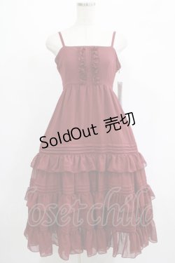 画像1: Victorian maiden / シャーリングシフォンロングアンダードレス Free ボルドー H-25-06-29-1028-CL-OP-NS-ZH
