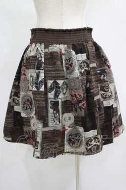 画像3: axes femme / 音楽祭コラージュ柄スカート M ブラウン H-25-06-29-1029-AX-SK-NS-ZH