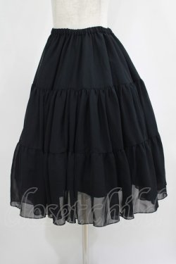 画像2: Victorian maiden / ボリュームシフォンペチコートスカート（ショート） Free ブラック H-25-06-29-1034-CL-SK-NS-ZH