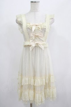 画像1: 香甜芬芳lolita（海外ロリータブランド） / ドットチュールエプロンスカート S アイボリー H-25-06-29-1037-EL-SK-NS-ZH