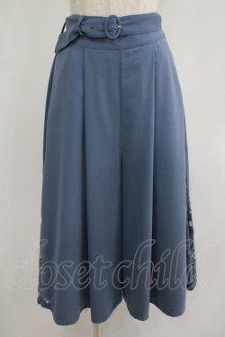 画像1: an another angelus / サイドレースロングキュロット Free BLUE H-25-06-29-1039-CA-PA-NS-ZH