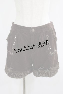 画像1: axes femme / パール付きコーデュロイパンツ M ブラウン H-25-06-29-1041-AX-PA-NS-ZH
