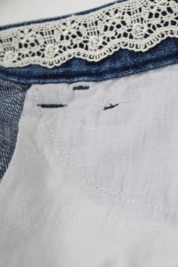 画像5: axes femme / バラ刺繍デニムショートパンツ M ブルー H-25-06-29-1042-AX-PA-NS-ZH