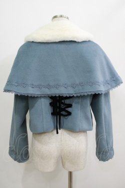 画像3: axes femme kawaii / ケープ付ショートコート M ブルー H-25-06-29-1046-AX-CO-NS-ZH