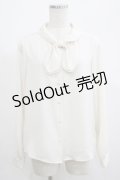 Fi.n.t / ピコレース使いプチボウタイブラウス Free off white H-25-06-29-1048-CA-BL-NS-ZH
