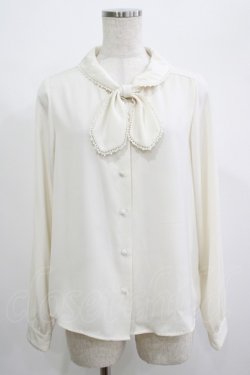 画像1: Fi.n.t / ピコレース使いプチボウタイブラウス Free off white H-25-06-29-1048-CA-BL-NS-ZH