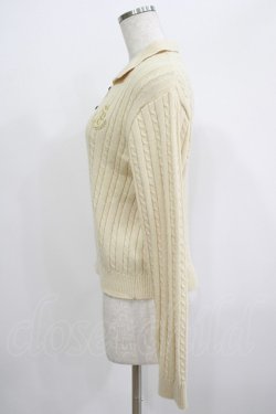 画像2: Fi.n.t / モノグラムロゴ刺繍ニットポロ Free CREAM H-25-06-29-1057-CA-TO-NS-ZH