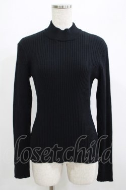 画像1: F&A / バックリボンリブニットプルオーバー Free BLACK H-25-06-29-1060-LO-TO-NS-ZH