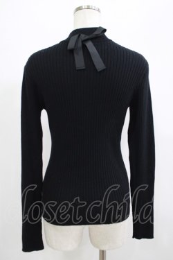 画像3: F&A / バックリボンリブニットプルオーバー Free BLACK H-25-06-29-1060-LO-TO-NS-ZH