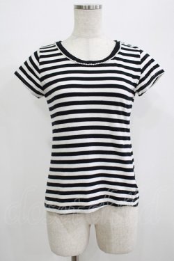 画像1: Fi.n.t / ボーダーTシャツ Free BLACK H-25-06-29-1061-CA-TS-NS-ZH