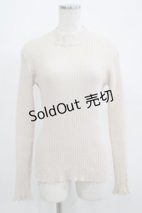 F&A / 袖口飾り編みリブニットプルオーバー Free IVORY H-25-06-29-1063-LO-TO-NS-ZT385